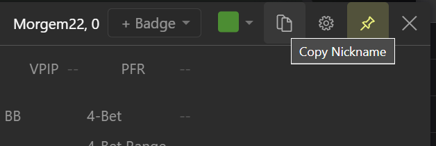 Copy Nickname Popup
