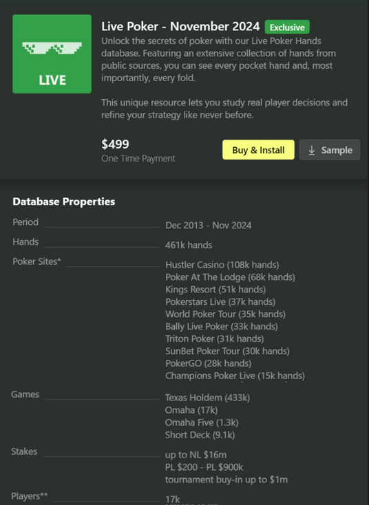 Live Poker Database In Hand2Note